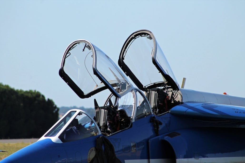 Photo of fighter jet cockpits